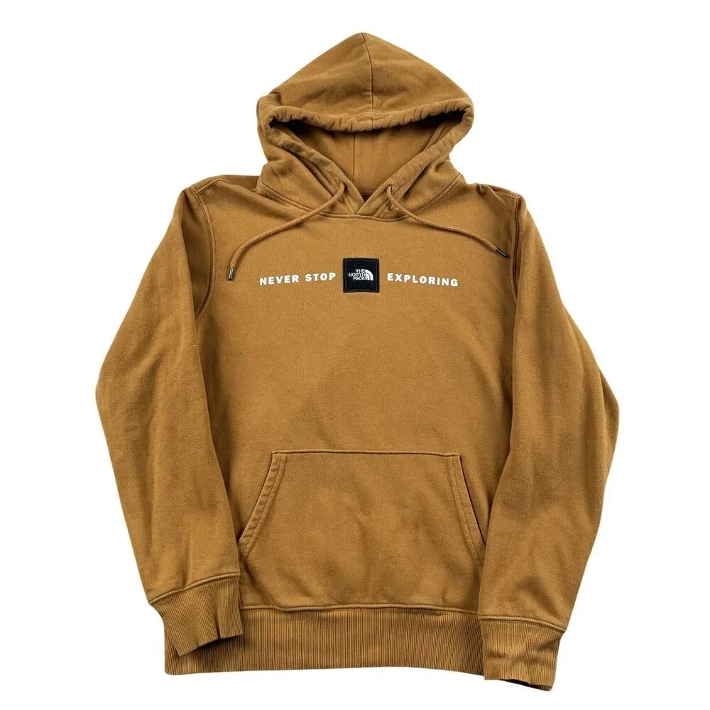 the North Face Hoodie Mens Medium Caramel Never Stop Exploring‎ Pullover